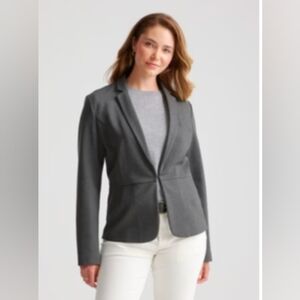 Quince charcoal gray ponte blazer